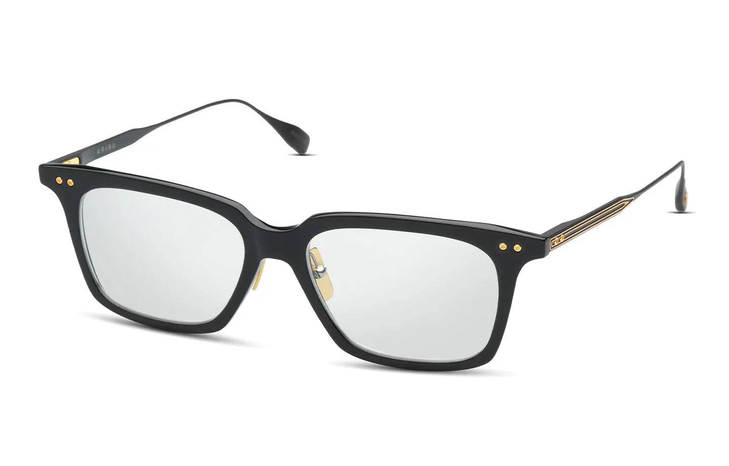 ARINU Black - Gold - Clear eyeglasses - Glance Glasses