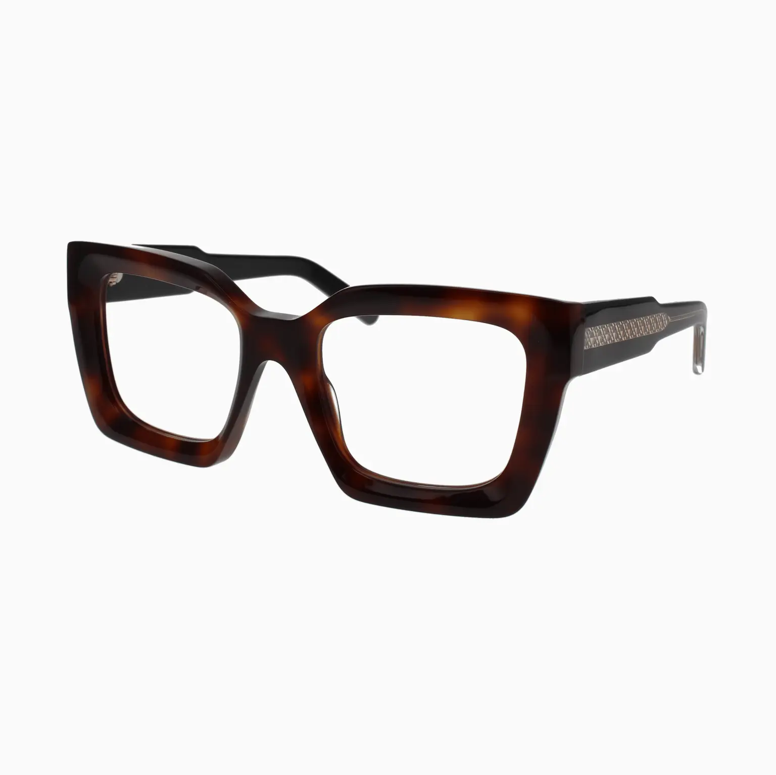 Donatella Brown Amber Demi eyeglasses - Glance Glasses