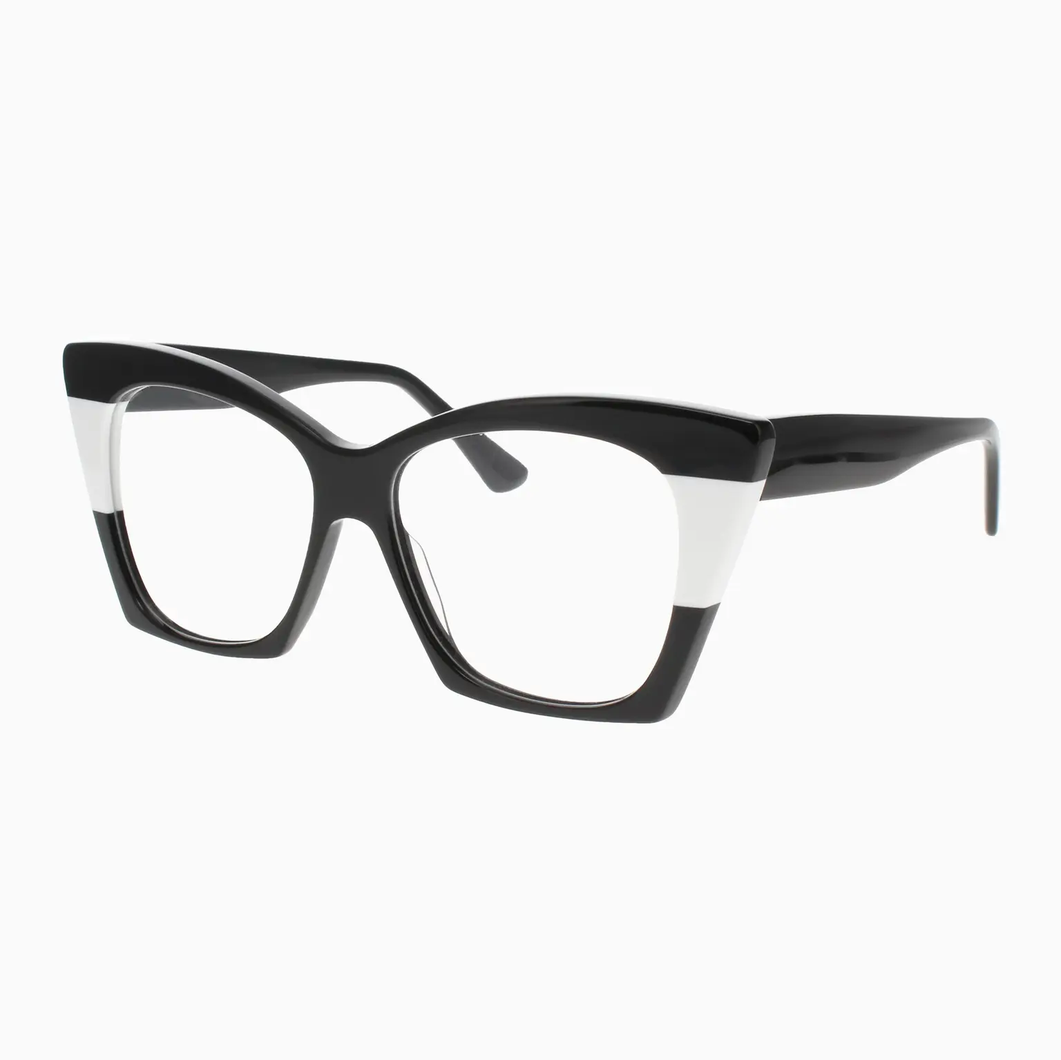 Maddalena Black/White eyeglasses - Glance Glasses