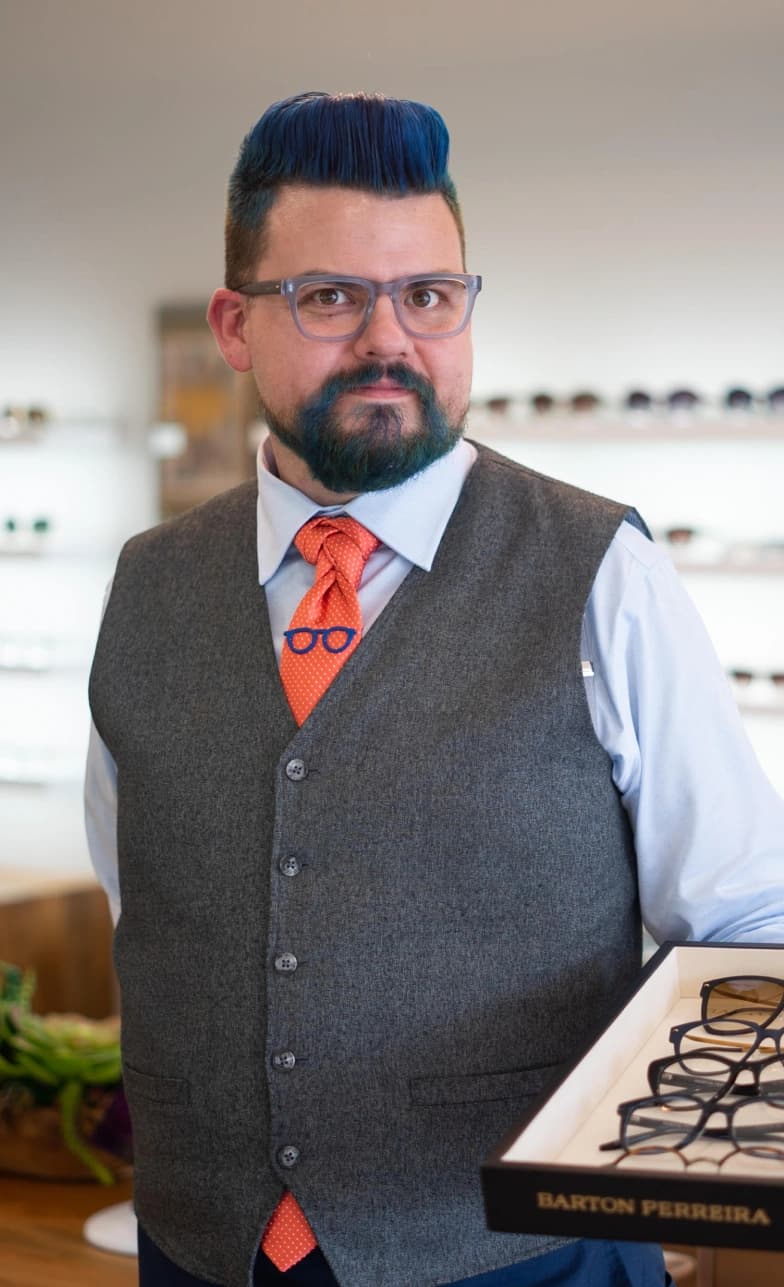 James, lead optician at Glance Glasses